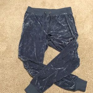 Velvet blue joggers